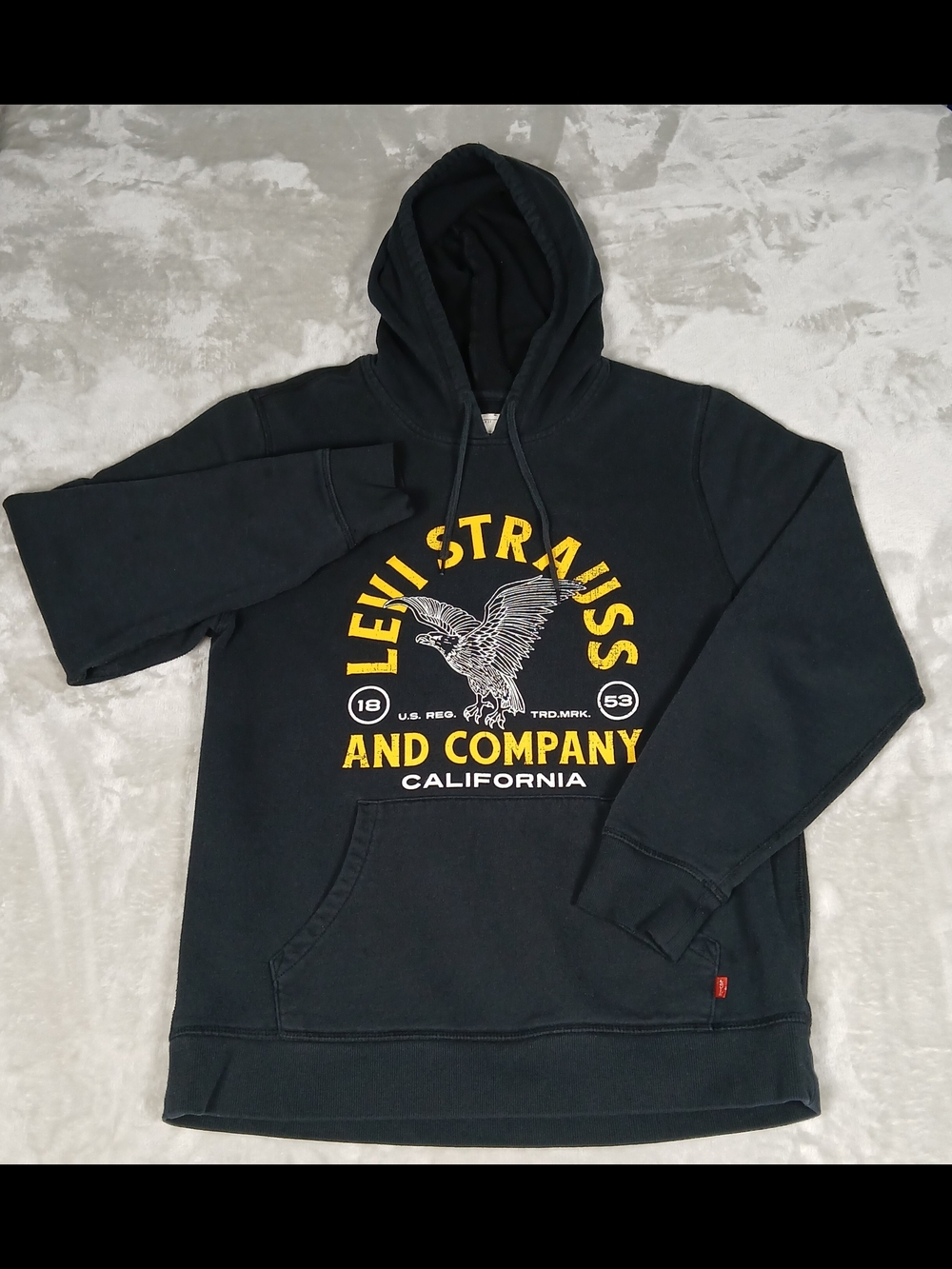 Levi's Hoodie Men's M Eagle Graphic Pullover Black